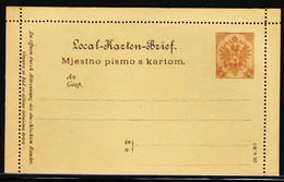 Austria Occupation Of Bosnia, Mint Double (paid Response) Postal Card - Lettres & Documents
