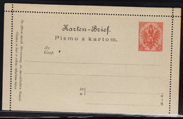 Austria Occupation Of Bosnia, Mint Double (paid Response) Postal Card - Brieven En Documenten