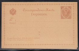Austria Occupation Of Bosnia, Mint Double (paid Response) Postal Card - Lettres & Documents