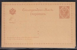 Austria Occupation Of Bosnia, Mint Double (paid Response) Postal Card - Brieven En Documenten