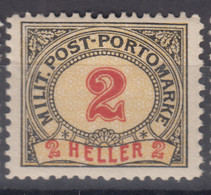 Austria Feldpost Occupation Of Bosnia 1904 Porto Mi#2 Mint Hinged - Unused Stamps