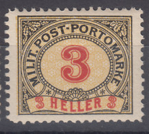 Austria Feldpost Occupation Of Bosnia 1904 Porto Mi#3 Mint Hinged - Nuovi