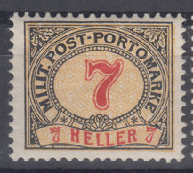 Austria Feldpost Occupation Of Bosnia 1904 Porto Mi#7 Mint Hinged - Ungebraucht