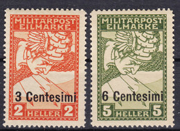 Italy Occupation Of Austria Sassone#R1-R2 Mi#24-25 Mint Never Hinged - Unused Stamps