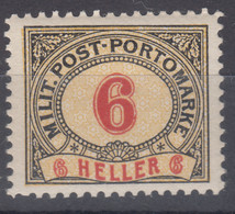 Austria Feldpost Occupation Of Bosnia 1904 Porto Mi#6 Mint Hinged - Neufs