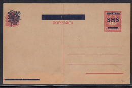 Yugoslavia, Kingdom SHS Mint Postal Card - Briefe U. Dokumente