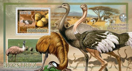 Guinea Bissau 2007, Animals, Birds And Scout, Ostrich, BF - Ostriches