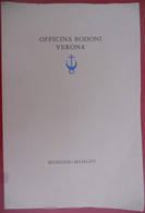 OFFICINA BODONI VERONA 1923 1964 CATALOGUS VD BOEKEN OP DE HANDPERS GEDRUKT Liebaers Reedijk Boekdrukkunst - Vecchi