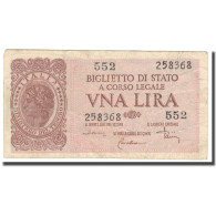 Billet, Italie, 1 Lira, 1944, 1944-11-23, KM:29c, TB+ - Regno D'Italia – 1 Lire