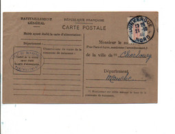 SERVICE 15A SUR CARTE DE RAVITAILLEMENT DE DUNKERQUE NORD 1946 - 1921-1960: Modern Tijdperk