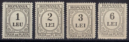 ROMANIA 1926 PAY TAX Full Series MNH - Ungebraucht