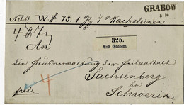 (ca. 1860) " GRABOW " Paket-Bf. , Paket-Zettel! A 5229 - Mecklenburg-Schwerin