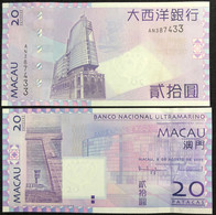 MACAU, MACAO 2005 BANCO NACIONAL ULTRAMARINO 20 PATACAS UNC FIRST PRINT - Macau