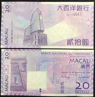 MACAU, MACAO 2005 BANCO NACIONAL ULTRAMARINO 20 PATACAS UNC REPLACEMENT "ZZ" - Macau