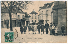 CPA 78 VERNOUILLET Place De L'Eglise Animée - Vernouillet