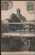 77 - MORET - L'Eglise Et La Passerelle Du Moulin - Moret Sur Loing