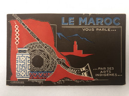 Rare Carnet De 20 CPA Complet LE MAROC Vous Parle Par Ses Arts Indigènes Très Bonne Documentation - Sonstige & Ohne Zuordnung