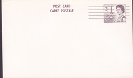 Canada Postal Stationery Ganzsache Entier 3 Cents Queen Elizabeth II. PRECANCELLED Post Card Carte Postale Unused - 1953-.... Règne D'Elizabeth II