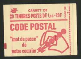 N° 1892 - C3 Cote 25 € Carnet Fermé De 20 TP 1 Fr Rouge Marianne De Bequet Gomme Brillante Et N° 8. TB - Non Classés