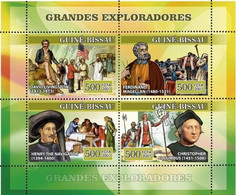 Guinea Bissau 2007, Explorers I, Lewis & Clark, Vasco Da Gama, Indians, BF - American Indians