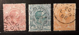 Italia Regno 1884 - 86 Pacchi Postali Serie C. 50 C.75 E L.1.25 - Pacchi Postali