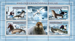 Guinea Bissau 2007, Polar Year III, Seals, Orcas, Bird, 4val In BF - International Polar Year