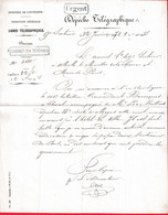 GUERRE 1870 TELEGRAMME 22 JANVIER 1871 AMIRAL CDT 9E SECTEUR POUR MINISTRE DE LA GUERRE MAIRE DE PARIS - Guerra Del 1870