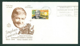 Stephen LEACOCK  +  MARIPOSA; Timbre Scott # 504 Stamp; Pli Premier Jour / First Day Cover (6524) - Cartas & Documentos