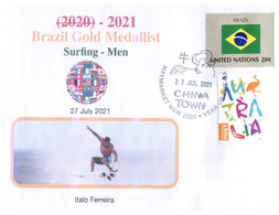 (V V 23 A) 2020 Tokyo Summer Olympic Games - Brazil Gold Medal - 27-7-2021 - Men's Surfing - Zomer 2020: Tokio