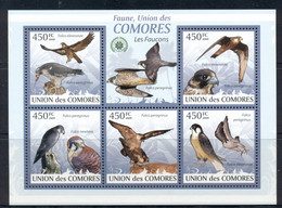 Comoro Is 2009 Birds, Birds Of Prey, Falcons MS MUH - Comores (1975-...)