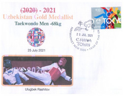 (V V 23 A) 2020 Tokyo Summer Olympic Games - Uzbekistan Gold Medal - 25-7-2021 - Taekwondo Men - Sommer 2020: Tokio