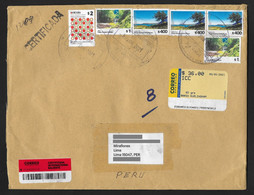 Argentina Cover With National Parks Recent Stamps Sent To Peru - Usados