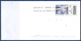 MonTimbrenLigne Montagne VTT  Lettre Verte 20g Sur Enveloppe Oblitéré 30/04/21 - Printable Stamps (Montimbrenligne)