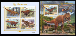 CENTRAL AFRICA 2021 - Dinosaurs, M/S + S/S Official Issue [CA210310] - Centraal-Afrikaanse Republiek