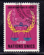 UNITED NATIONS GENEVE GINEVRA GENEVA ONU UN UNO 1980 INTERNATIONAL COURT OF JUSTICE THE HAGUE 1.10fr USATO USED OBLITERE - Oblitérés
