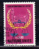 UNITED NATIONS GENEVE GINEVRA GENEVA ONU UN UNO 1980 INTERNATIONAL COURT OF JUSTICE THE HAGUE 1.10fr USATO USED OBLITERE - Gebruikt