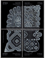 BRAZIL 2021  -  BRAZILIAN LACE   - 4v (+)  MNH - Unused Stamps