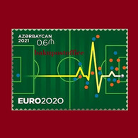 "EURO-2020" Azerbaijan Stamps 2021 Football Soccer MNH Single Stamp - Azerbaiján