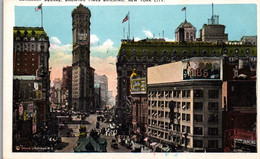 New York City NY - Longacre Square, Showing Times Building - Pub. By  Manhattan Post Card Co. Non Circulated - Piazze
