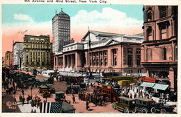 New York City NY - 5th Avenue And 42nd Street, Public Library - Pub. By  Manhattan Post Card Co. Non Circulated - Manhattan