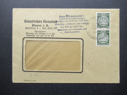 DDR 1950er Jahre MeF Umschlag Staatliches Notariat Plauen Im Vogtland Amtsberg 6 Mit SST Plauen - Andere & Zonder Classificatie