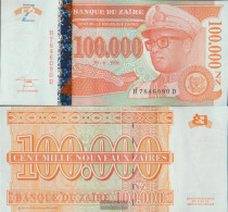 Zairean Zaire Pick-number: 77a Uncirculated 1996 100.000 NEW Zaires - Zaïre