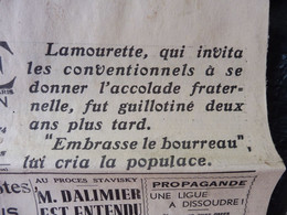 1935 L'AMI DU PEUPLE: Lamourette -accolade-guillotine ;Pub Anti- Franc-Maçonnerie ;Hydravion "Lt-Vaisseau-Paris"; Etc - Algemene Informatie