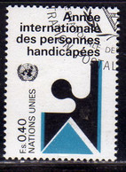 UNITED NATIONS GENEVE GINEVRA GENEVA ONU UN UNO 1981 INTERNATIONAL YEAR OF THE DISABLED 0.40fr USATO USED OBLITERE' - Gebruikt
