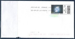 MonTimbrenLigne Galaxie Nébuleuse Ciel Lettre Verte 20g Sur Enveloppe Oblitéré 22-03-21 - Printable Stamps (Montimbrenligne)