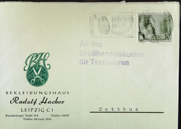 DDR: Brief Mit 20 Pf Leipziger Messe 4.-9.9.1955 Mit W-Stpl "Leipzig Messe Mit Technischer Messe 6.2.-8.3.1956" Knr: 480 - Cartas