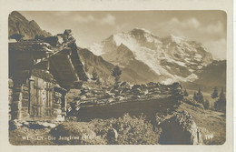 Real Photo Wengen  Die Jungfrau  Chalet Suisse  Bromure H. Martin Lucerne - Wengen