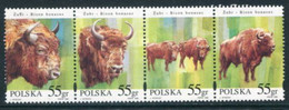 POLAND 1996 European Bison MNH / **  Michel 3629-32 - Nuovi