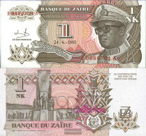 Zairean Zaire Pick-number: 47a Uncirculated 1993 1 Nouveau Likuta - Zaïre