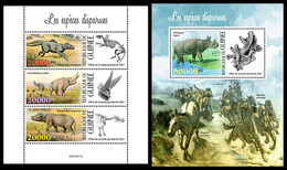 GUINEA 2021 - Extinct Species, Fossils. M/S + S/S. Official Issue [GU210317] - Fossielen